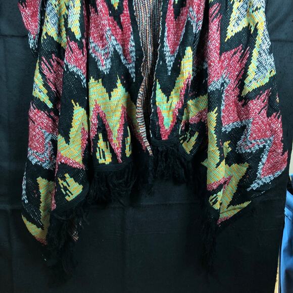 Peyton Jensen Womens Sweater Multicolored Cardigan Waterfall Open Front Small - Picture 3 of 12